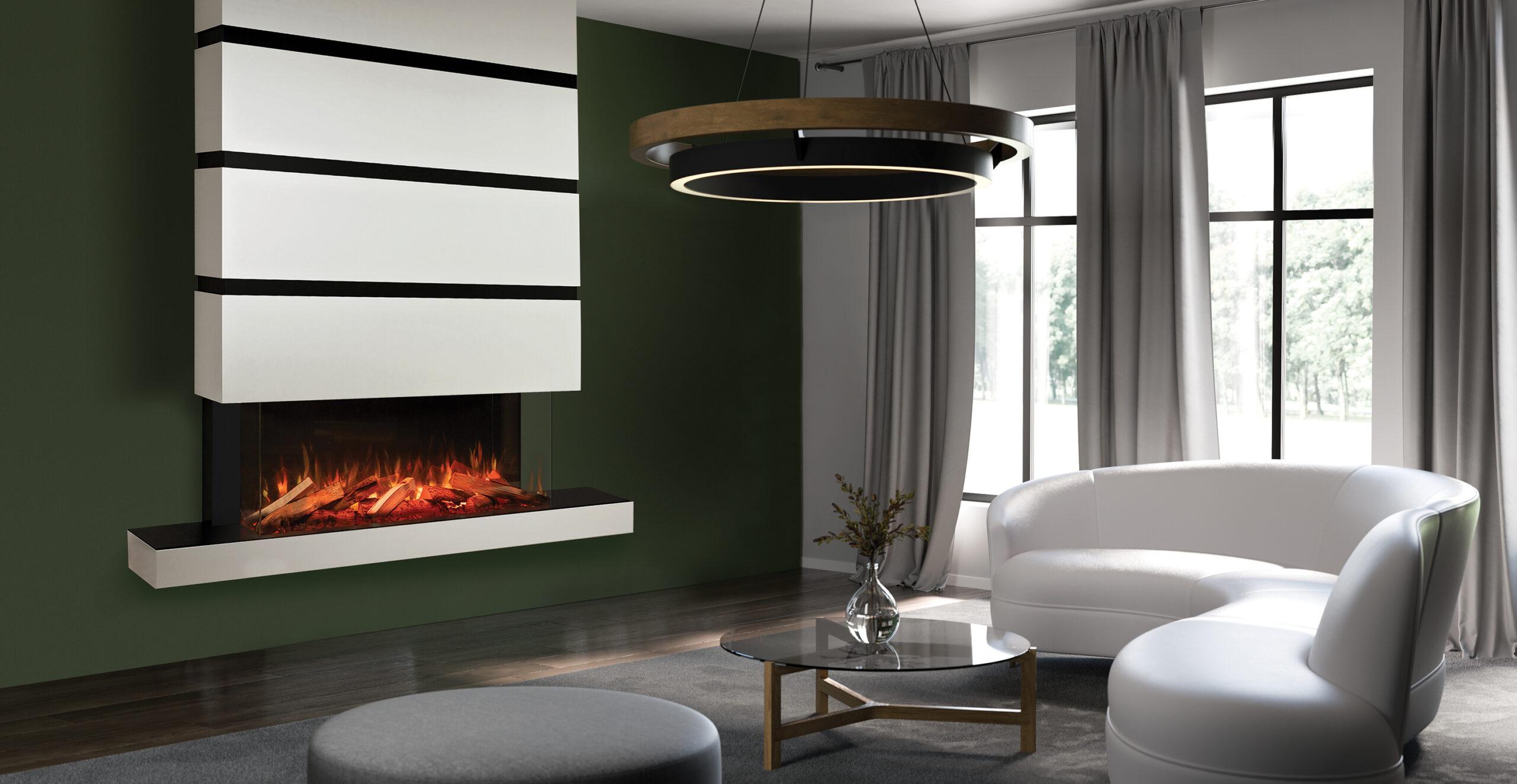 Onyx Avanti electric fireplace. Wall Mounted Fires