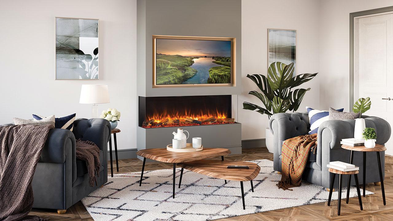 Gazco eReflex 150RW media wall electric fire Media Wall Electric Fires & Fireplaces