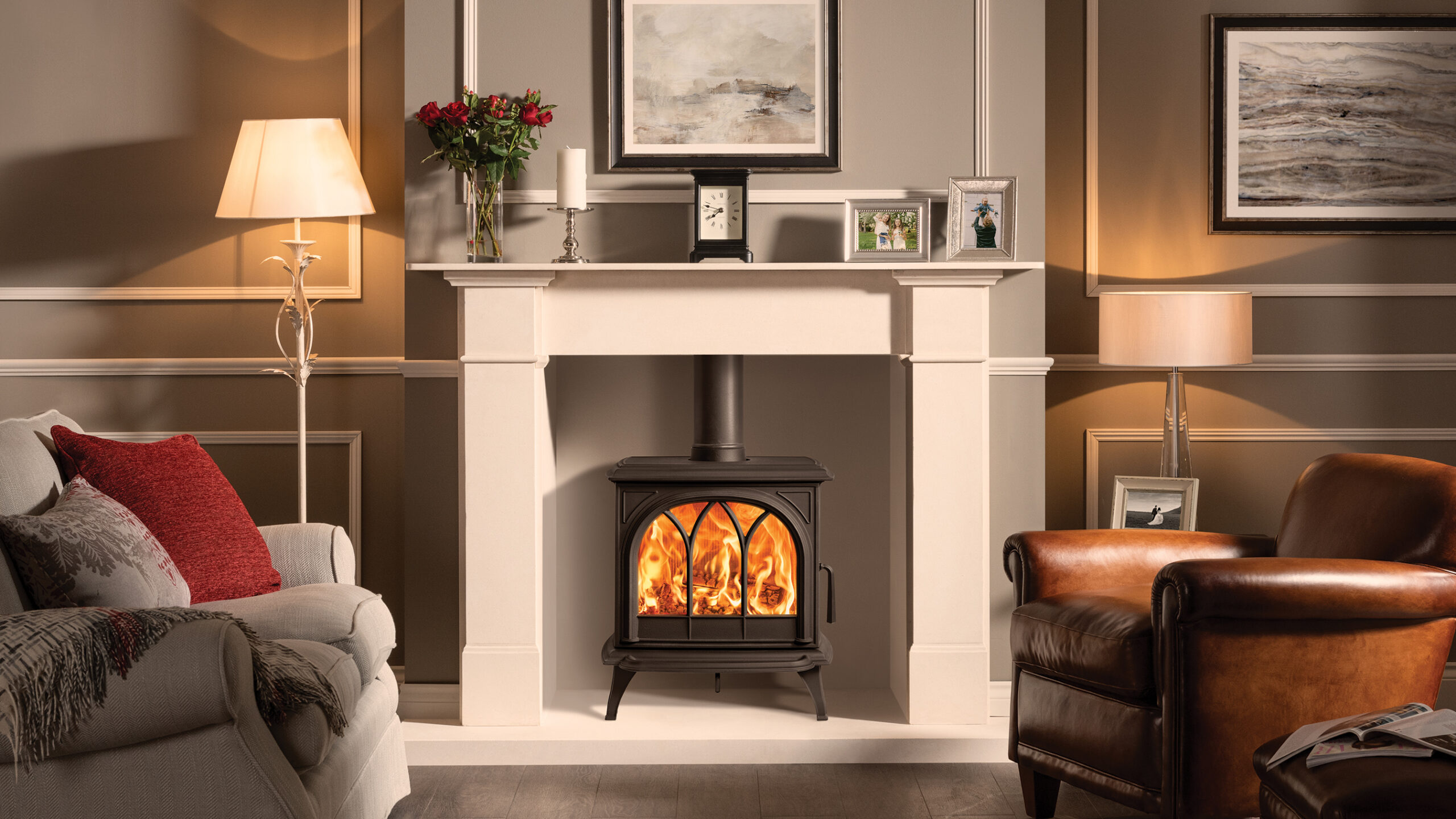 Stovax Huntingdon 30 Wood burning stove Traditional Wood & Multi-Fuel Log Burners