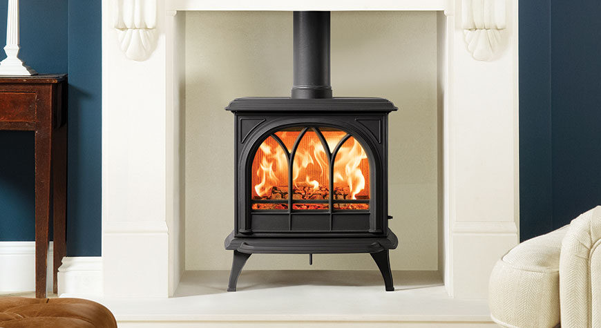 Stovax Huntingdon 30 multi-fuel Ecodesign stove, with Tracery Door