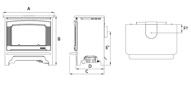 Marlborough2 Electric Stoves Dimensions