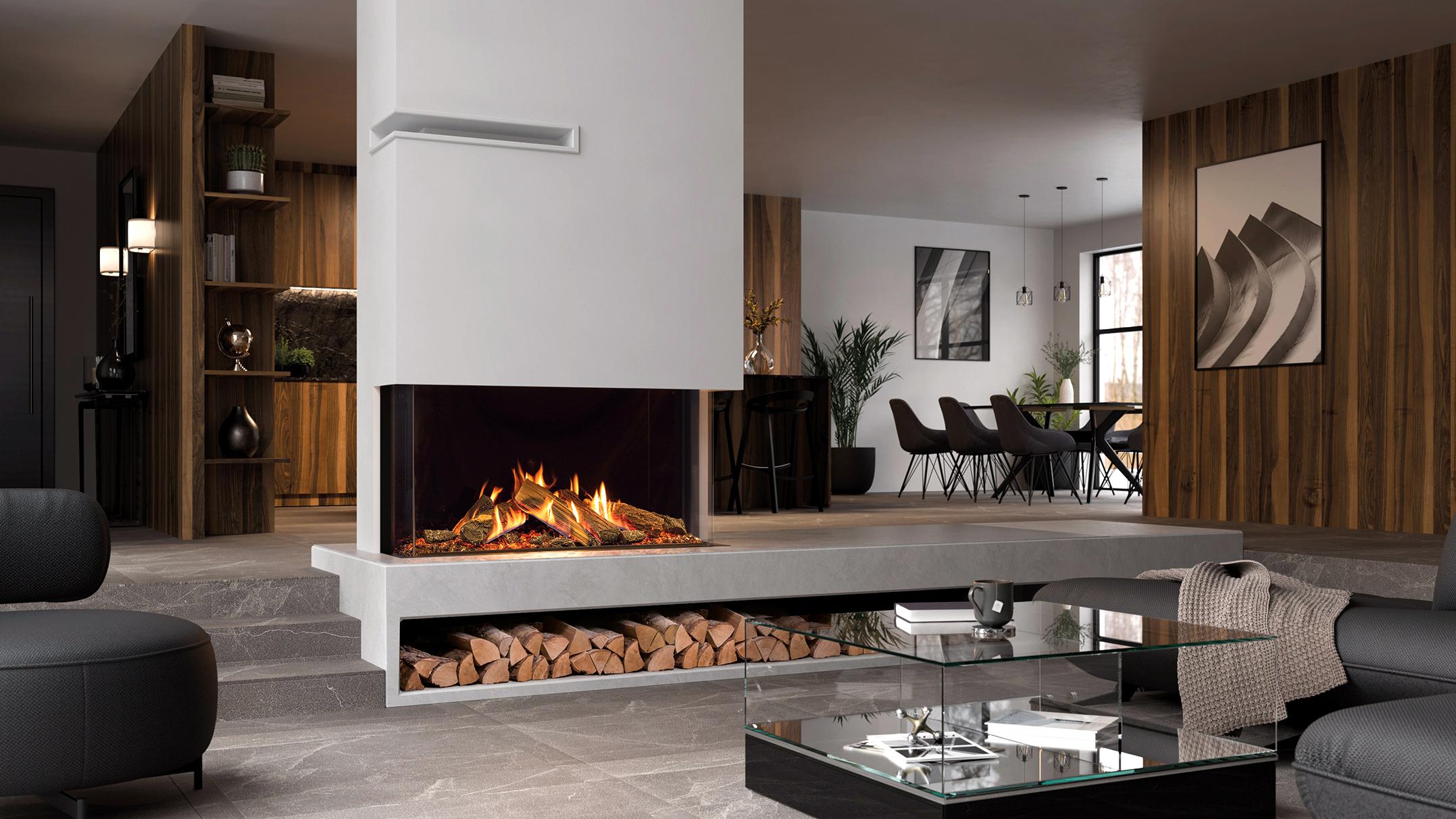 Gazco Reflex 105 three-sided gas fire Gas Inset Fires