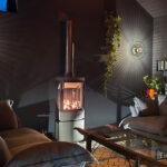 Cat Valentine, Stunning Hillside Property in North Wales, Gazco Loft gas stove