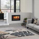 Stovax Studio 2 wood burner. Wood burner in self-build.